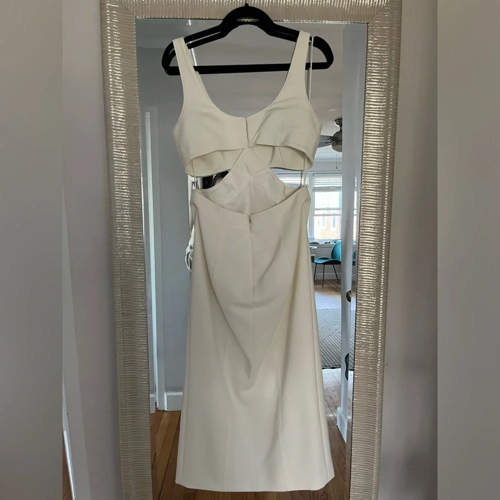 Cinq A Sept white midi dress, like new, size 8 - Picture 6 of 6
